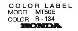Color label sticker MT50E R-134