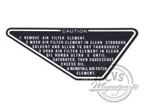 Batterieabdeckungsaufkleber schwarz Honda MB5-MB8