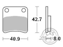 Bremsbelagsatz SBS f&uuml;r Honda MB-Peugeot viva va2008 115hf