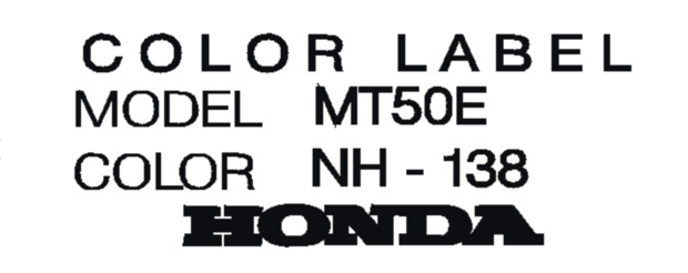 Color label sticker MT 50 NH1