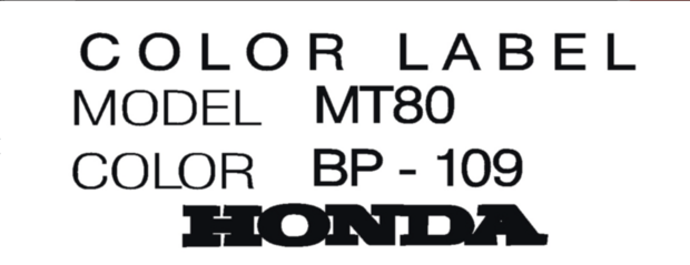Color label sticker MT80 BP-109