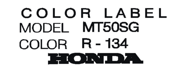 Color label sticker MT50SG R-134