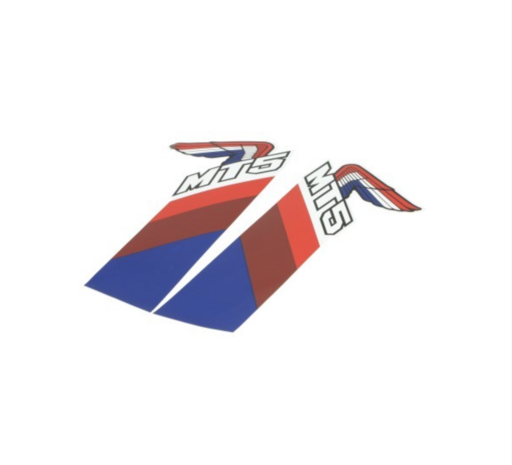 Sticker set petrol tank Honda blue/brown/red 2-piece fits MT