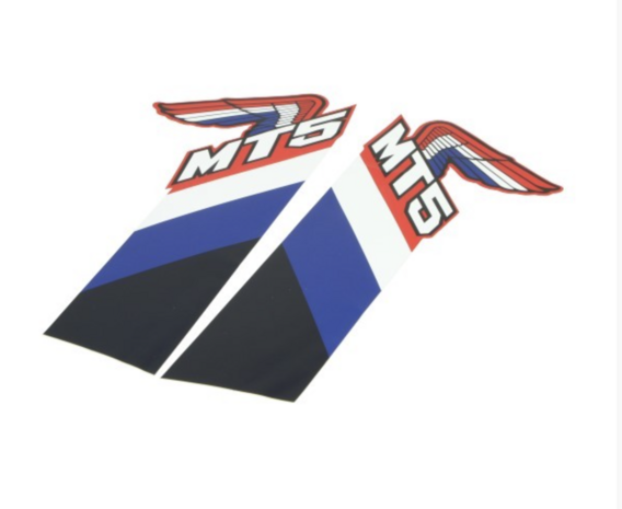 sticker set petrol tank honda blue/white/black 2-piece fits on mt