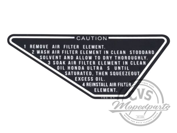 Sticker battery cover black Honda MB5-MB8