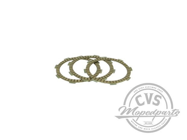 koppeling plaatset newfren 50cc/ 80cc 3-delig Honda MT-MB-MTX-MBX-NSR