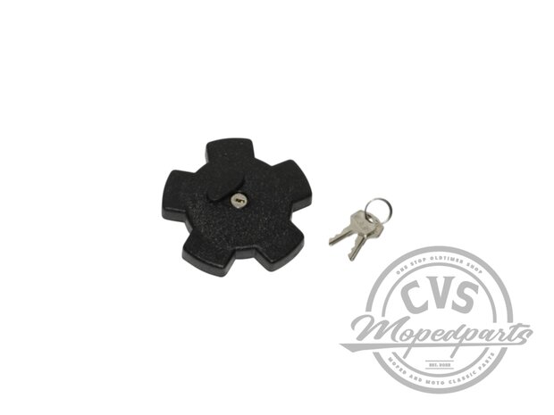 benzinetankdop + slot ster zwart past op Honda MT-MB-ZUNDAPP-KREIDLER