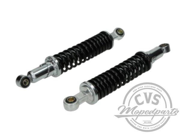 schokbrekerset 395mm zwart/ chroom past op Honda MT-MB
