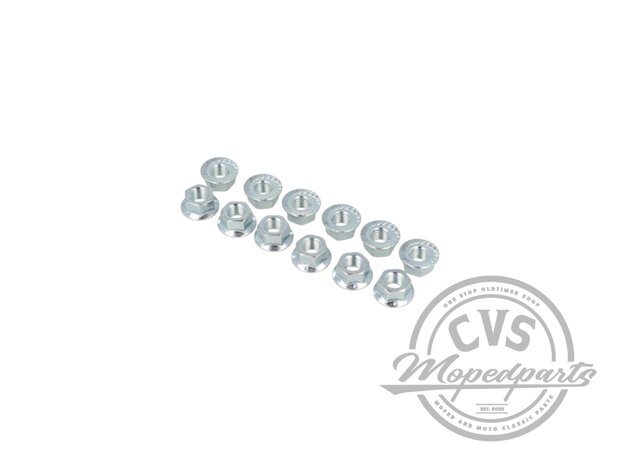 moer + flens m10x1.25 12pcs past op Honda