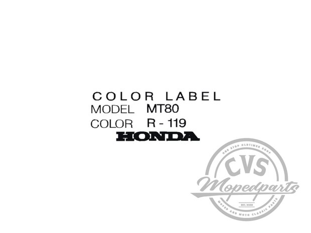 Color label sticker MT80 R-119