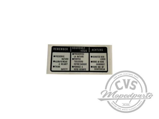 Tank sticker transparant zwart