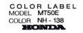 Color label sticker MT 50 NH1