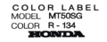 Color label sticker MT50SG R-134